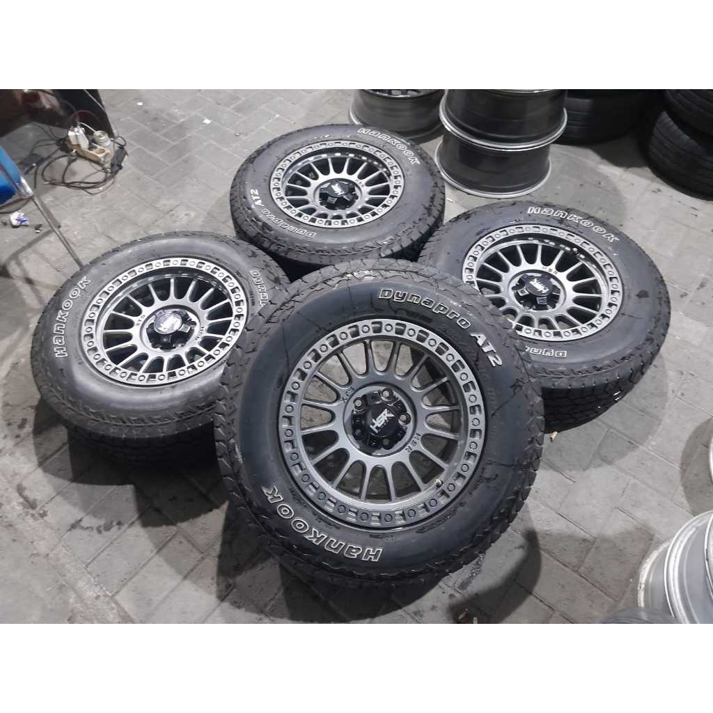 VELG XTS05(HSR) R16 LEBAR 8 PCD 5X114 ET15 +BAN HANKOOK AT 235.70 COCOK ESCAPE VITARA XTRAIL RUSH IN