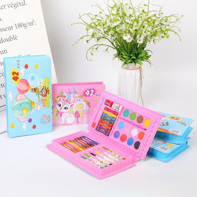 

Terlaris.. WD Crayon Set 42pcs / Krayon Mewarnai Anak 42pcs / Pensil Warna Set 42pcs TMW