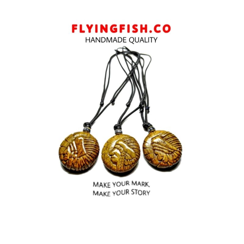 kalung kayu ukir apache limited edition