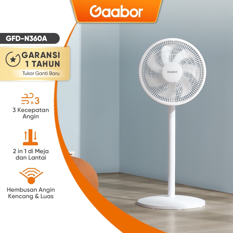 12.12 Brands Festival Gaabor Standing Fan Kipas angin berdiri 3 Mode Kecepatan dan 2-in-1 Pengaturan