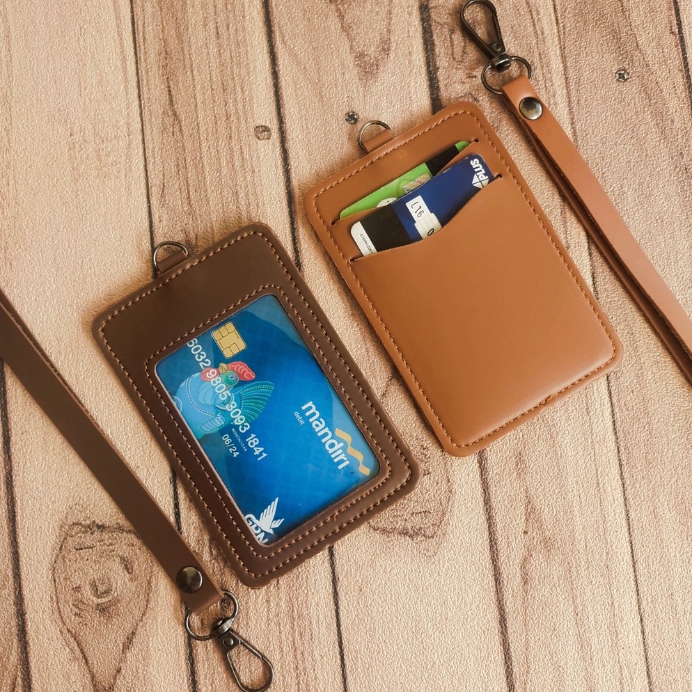 

[۞X94$] Name Tag Id Card Kulit Holder Lanyard Muat 2 Slot Kartu Termurah Berkualitas NTS035 Get it now