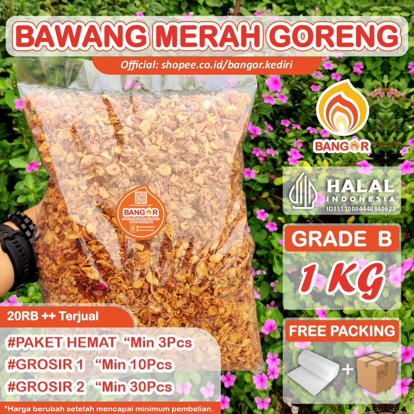 

Terbaru 12.12 MERAH-B [ 1 Kg ] Bawang Merah Goreng / Brambang Goreng, Grade B, Refill serbuuu !