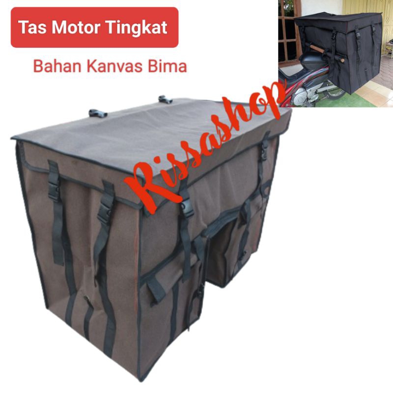 Tas Motor Box Barang Susun Kanvas Bima Tebal