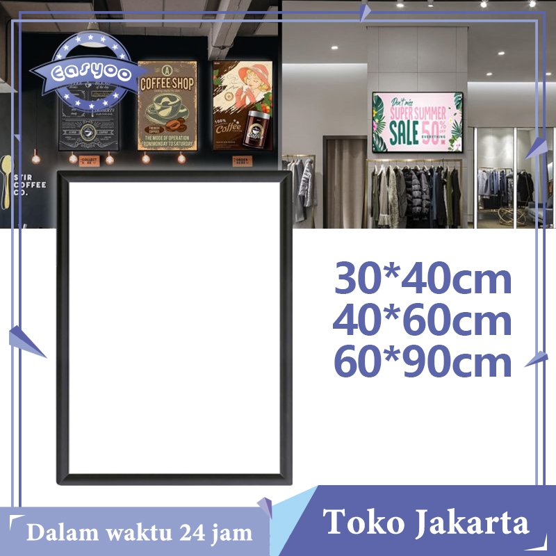 40 x 60 cm LED Cafe Menu Board Bracket Slim Frame LED Light Box Illuminated Poster Display LED