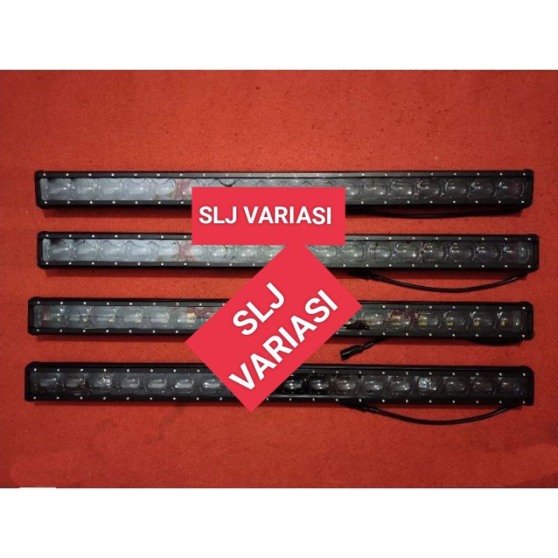 Premium LED Light Bar Black Series Phantom, Panjang 105 Cm- 400 W 9D Lens LED Bar Lampu Sorot Tembak