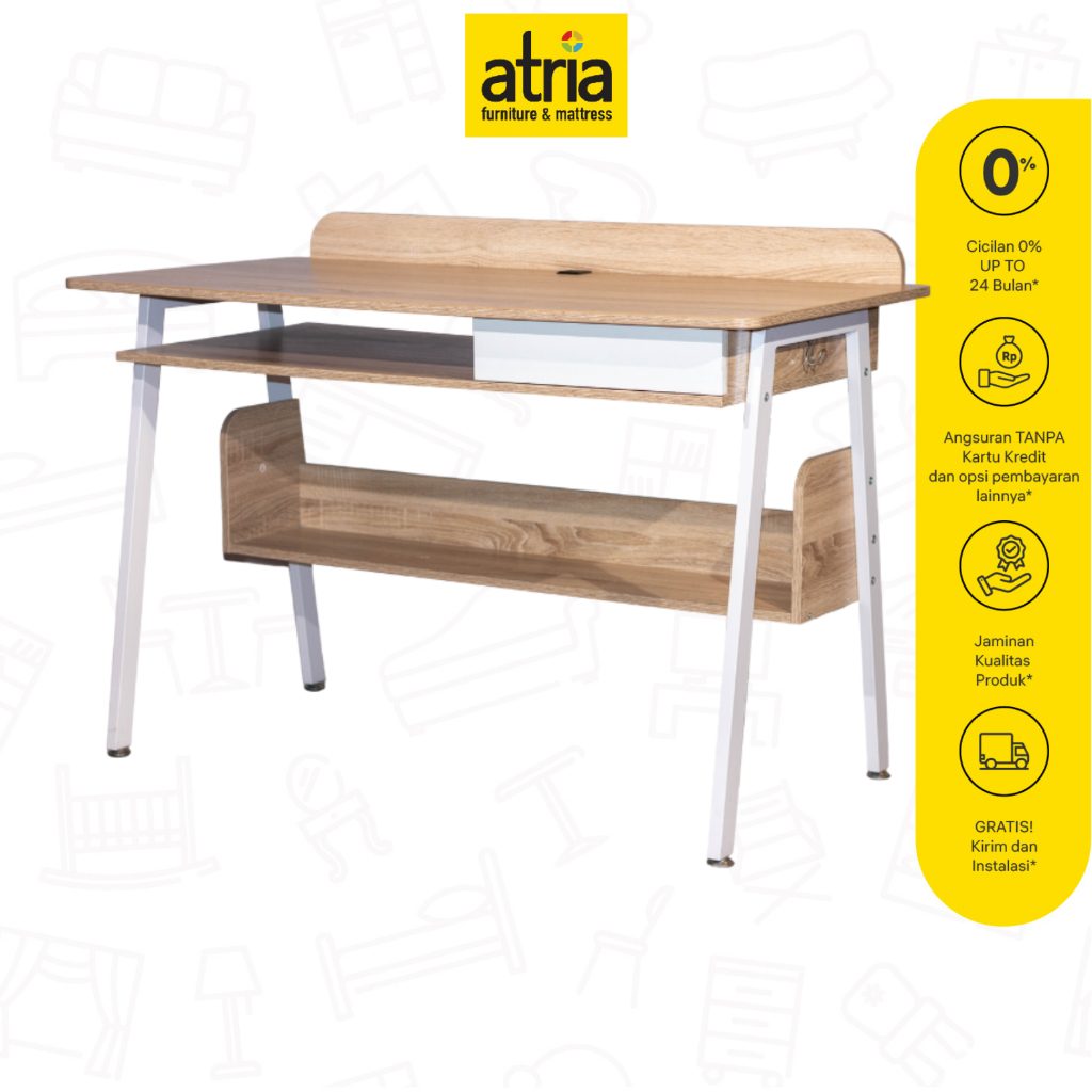 Atria Meja Komputer Elegan Minimalis Alva