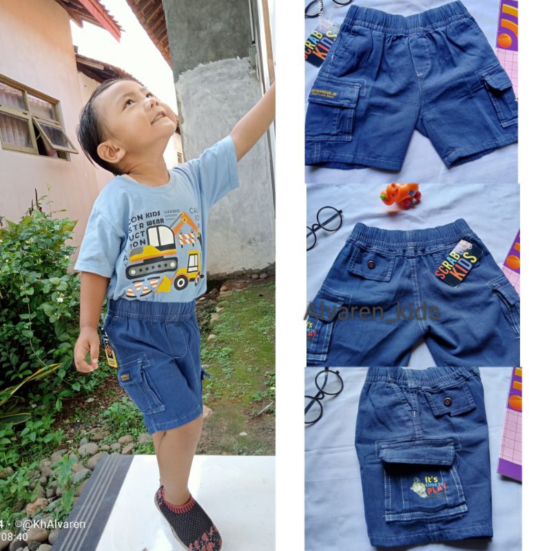 Celana Pendek Cargo Premium/Celana Cargo Viral by SCRABBLE KIDS