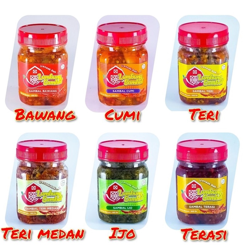 

St0k B4nyak Lumbung Sambal / Sambal bawang, cumi, ijo, teri, teri medan, terasi pedas nampol enak lezat murah terlaris [172]