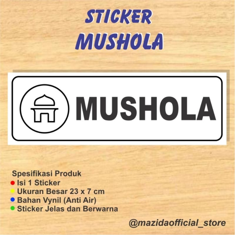 

Sticker Mushola Masjid Tempat Ibadah Surau Ukuran Besar Anti Air