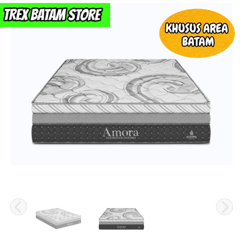 SPRINGBED AMORA BY OLYMPIC UK 180 X 200 CM X 28 CM POCKETED SPRING [ BATAM ]