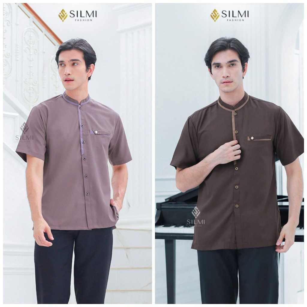 KOKO PRIA DEWASA SANTIKA FAMILY BY SAMARA SILMI FASHION KEMEJA AYAH LENGAN PENDEK BAJU BUSANA MUSLIM