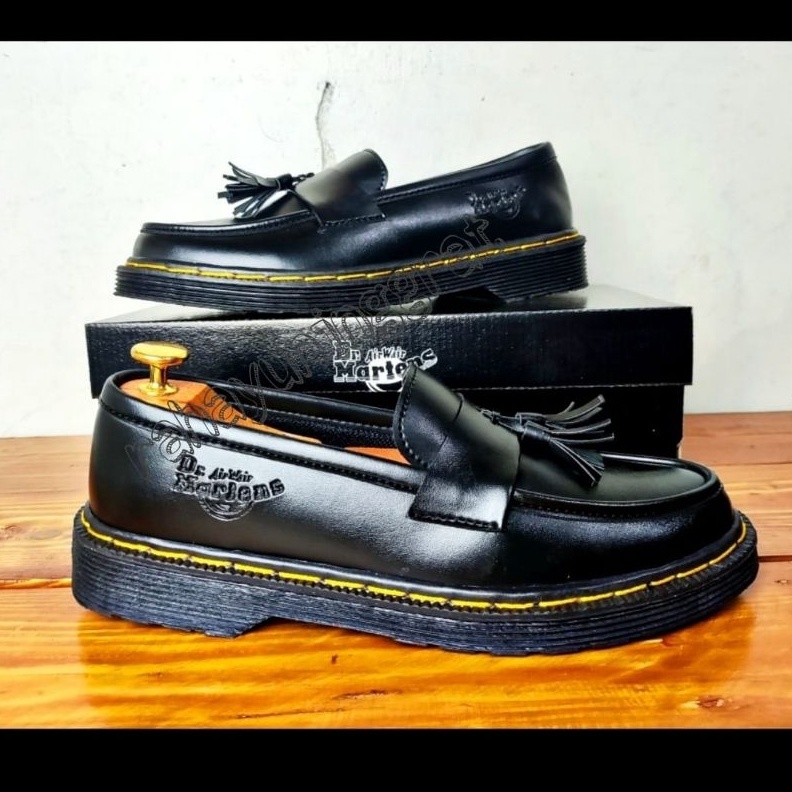 ✨Original✨ Sepatu Formal Loafers Pria & Wanita Hitam Dr.Martens | Sepatu Formal Casual Unisex Dokmar