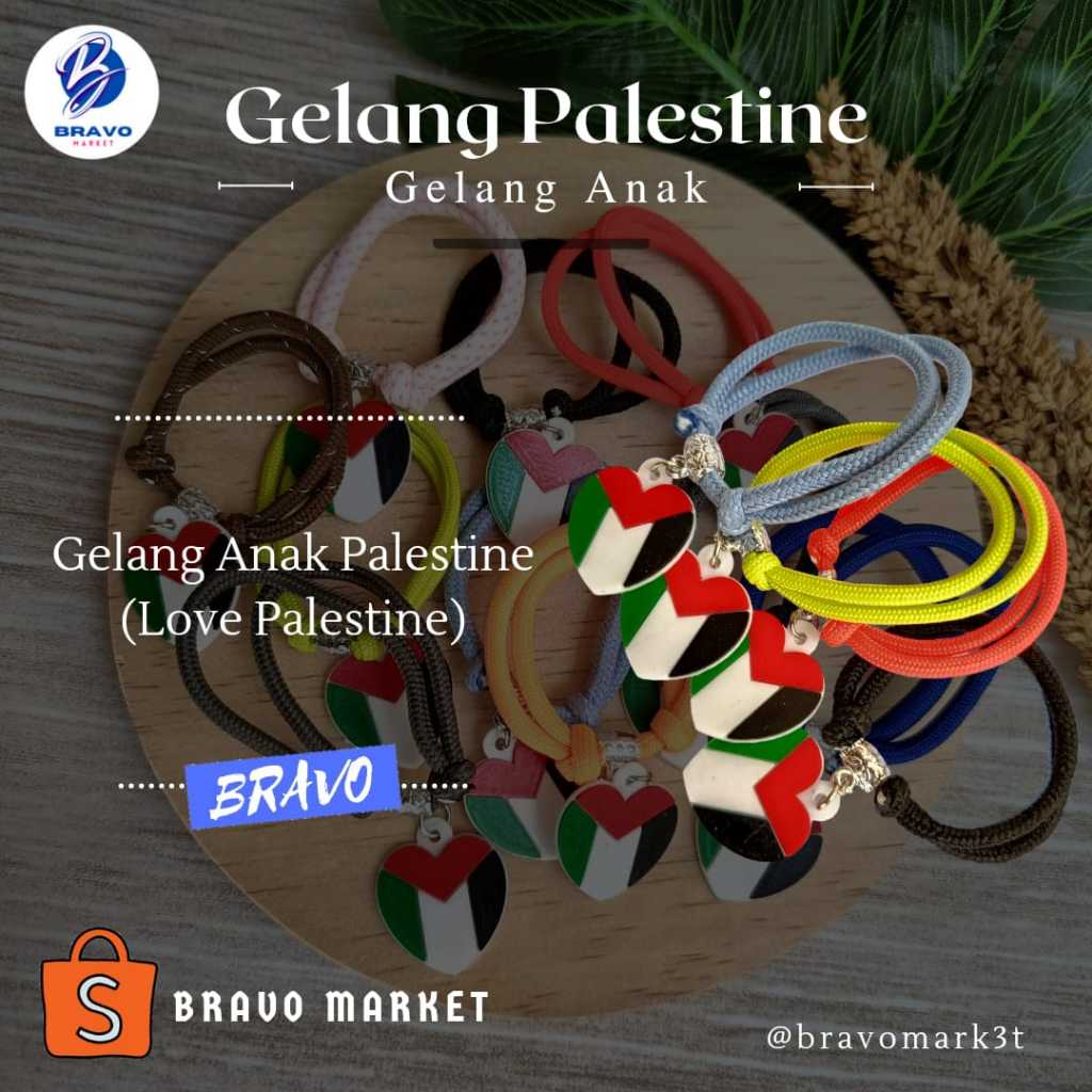 Gelang Anak Love Palestine Gelang Anak Warna-Warni Palestine