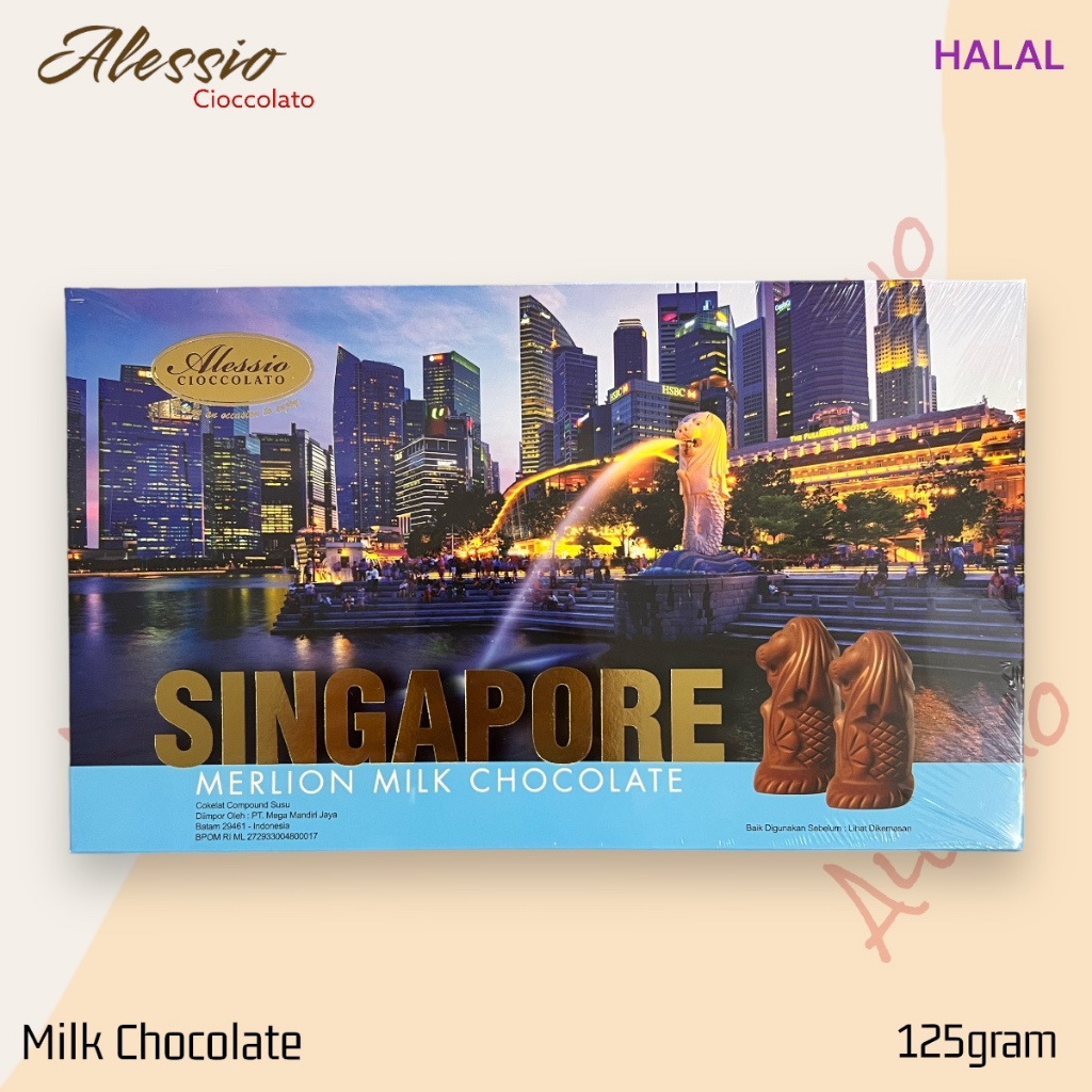 

READY STOCK Coklat Box Alessio Merlion / Chocolate Merlion / Oleh Oleh Singapore 125g & 130g HALAL