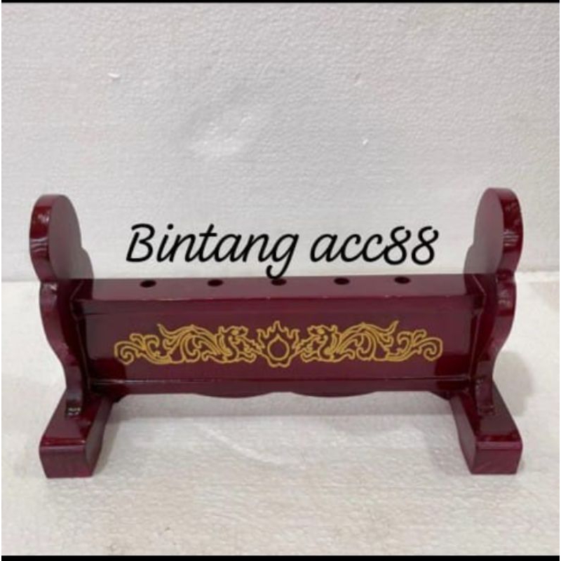 tempat bendera/ dudukan bendera/ tempat buat 5 bendera- kayu