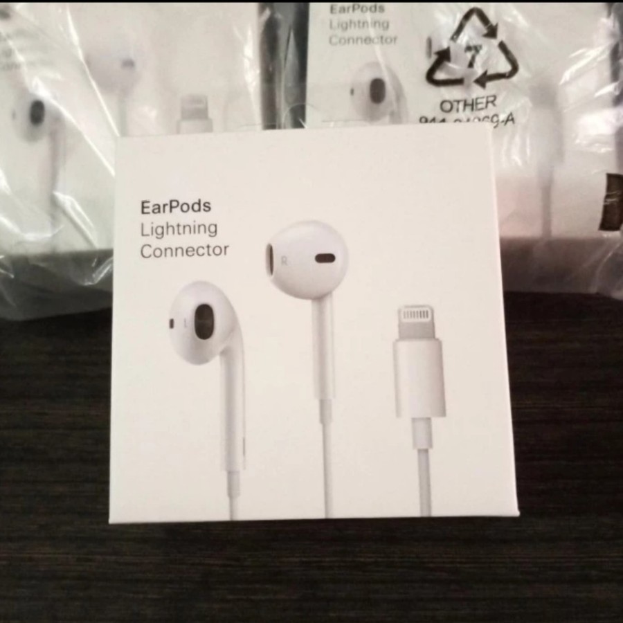 EARPHONE LIGHTNING IPHONE 7 X 11 12 13 14 EARPODS ORIGINAL HEADSET ORI