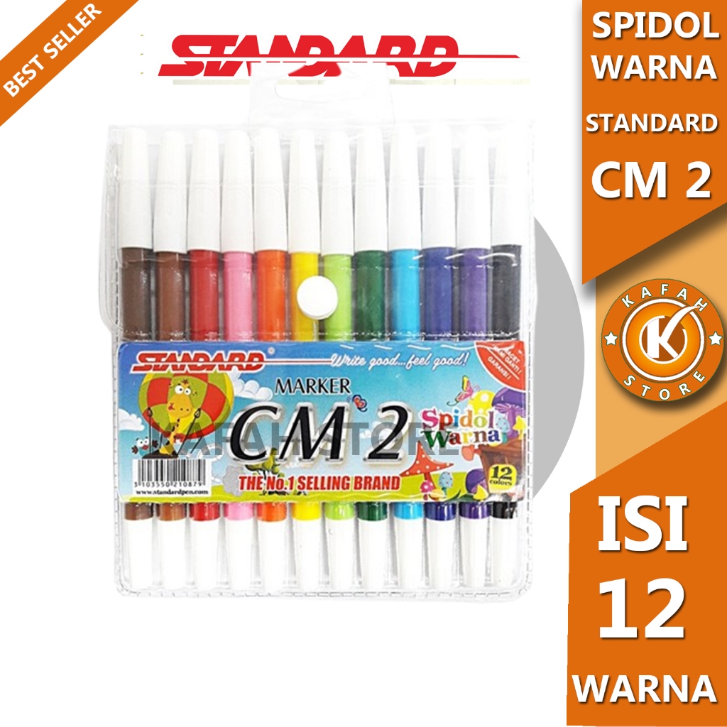 

STANDARD SPIDOL WARNA 1 PAK ISI 12 COLORS kafah store
