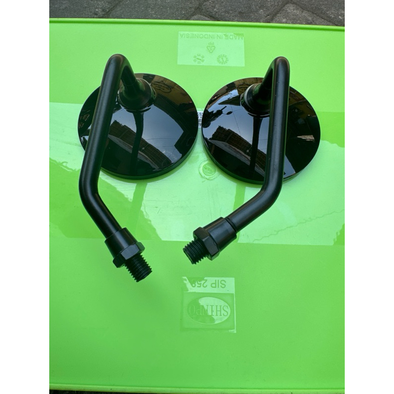 SPION MOTOR RETRO BULAT HITAM BLACK UNIVERSAL DISEMUA MOTOR DRAT 14 HONDA MATIC VARIO BEAT SCOOPY GR