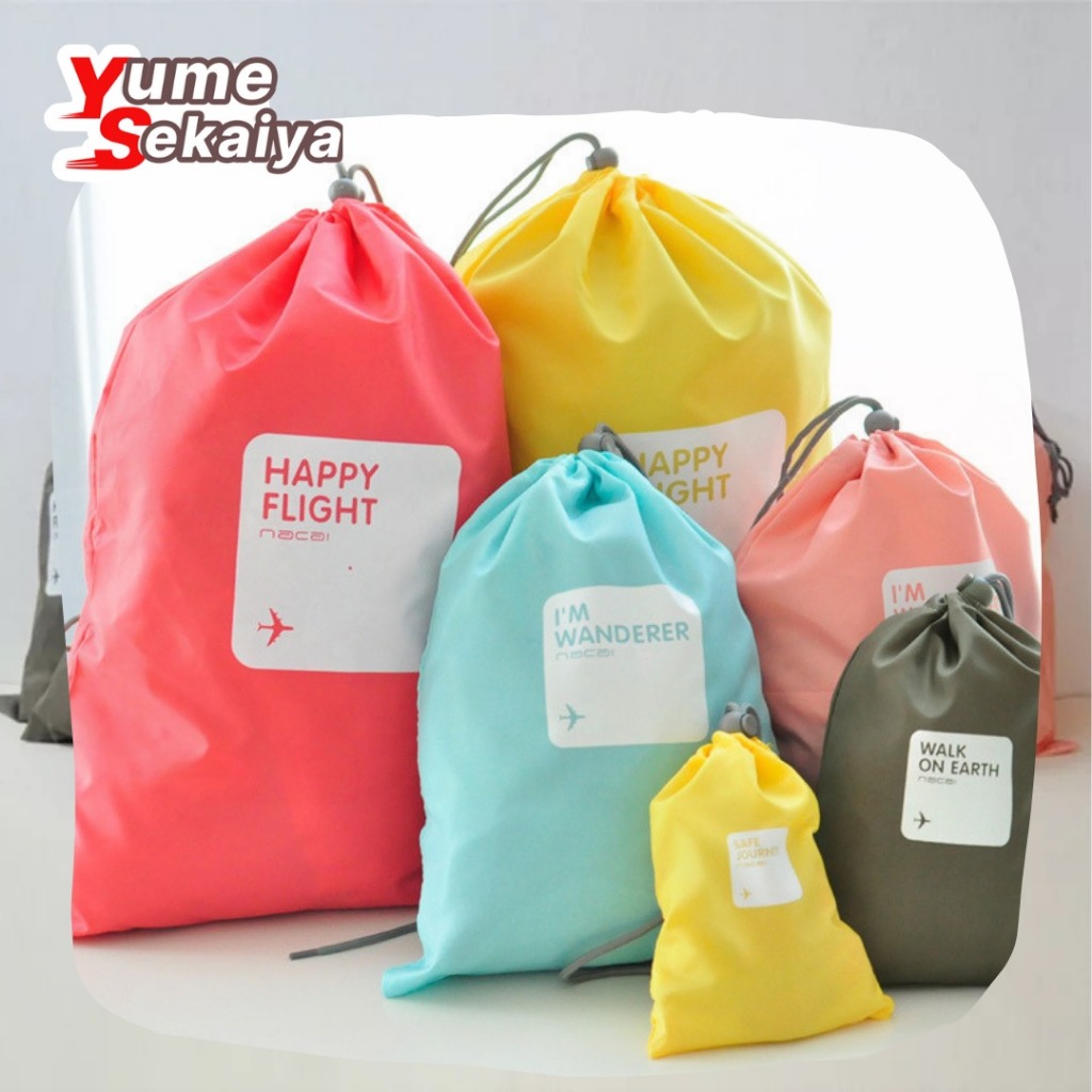 Pouch 4 in 1 / Pouch Serut Traveling / Tas serut untuk Traveling / Tas untuk Gym / tas Sepatu / Baju