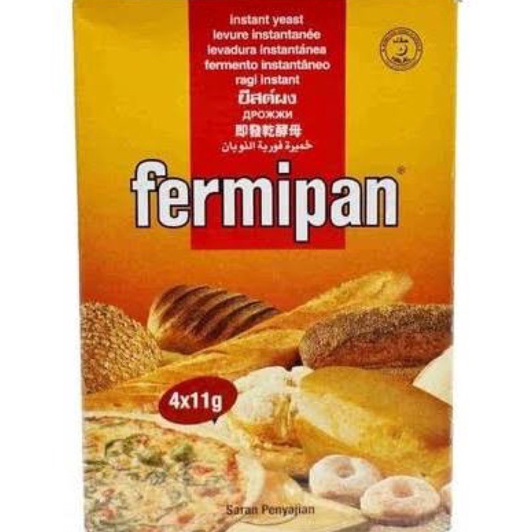 

[☞K8➤] Fermipan Ragi instant 1 box isi 4 x 11gr sachet Stok Sedikit