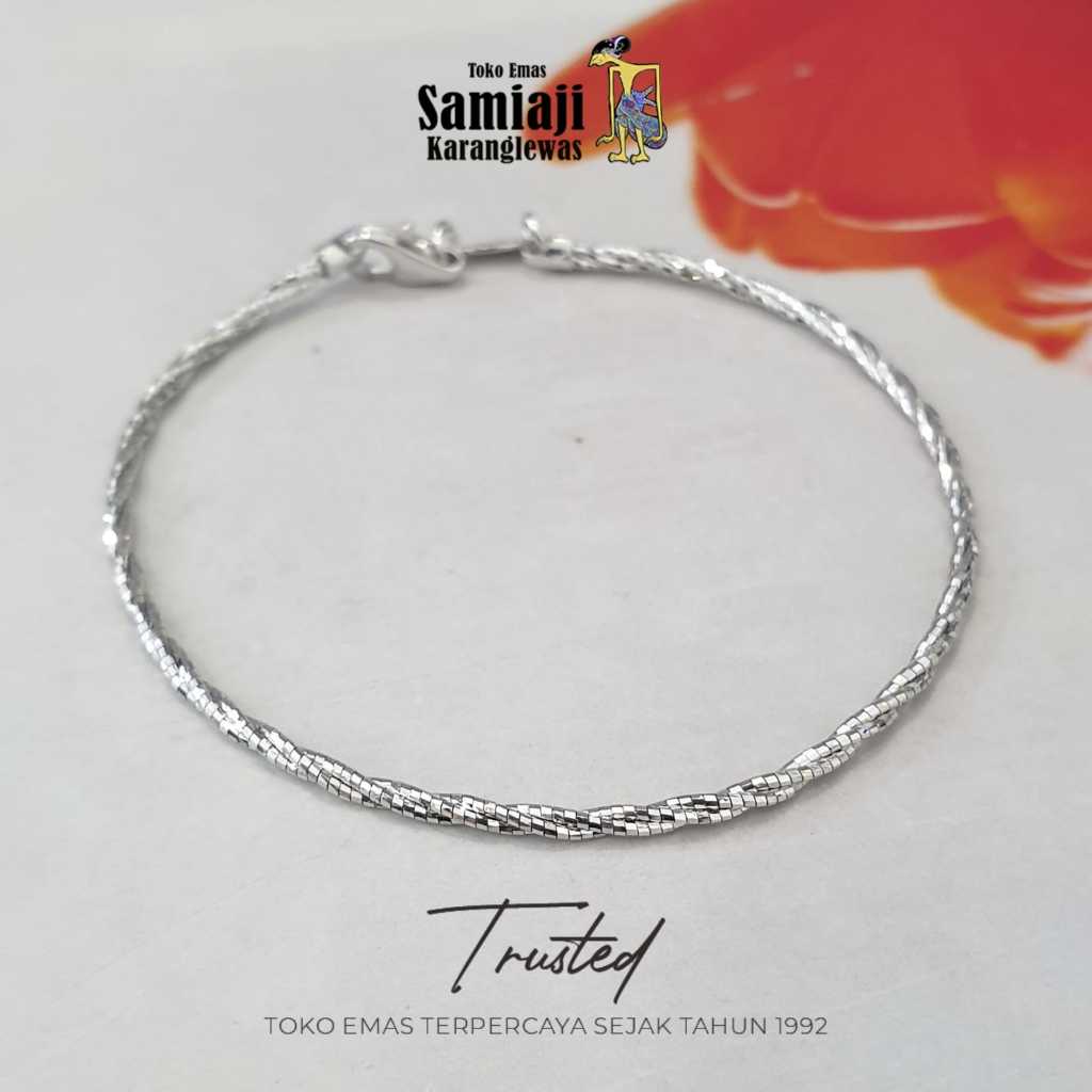 gelang italy pro white gold
