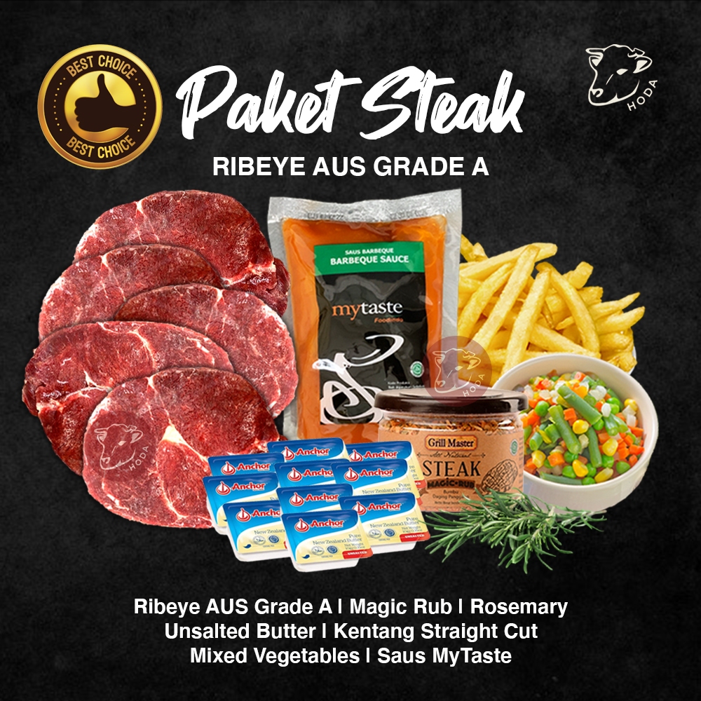 

Paket Steak Ribeye AUS Grade A BUNDLING HEMAT