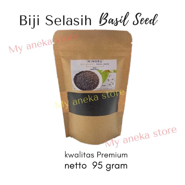

[✼P92(] Biji selasih / basil seed import kualitas premium 100gr merk minoru Cuci_Gudang