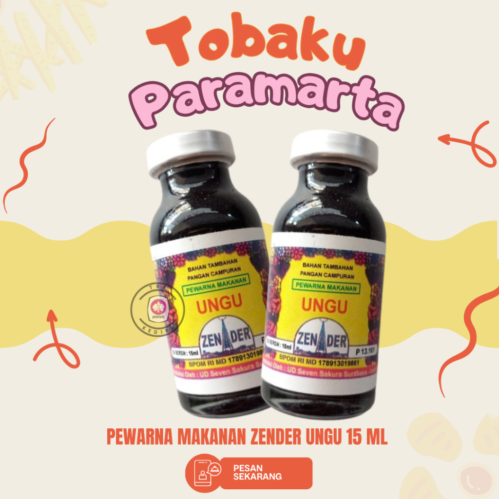 

PEWARNA MAKANAN ZENDER UNGU 15 ML / PEWARNA MAKANAN ZENDER