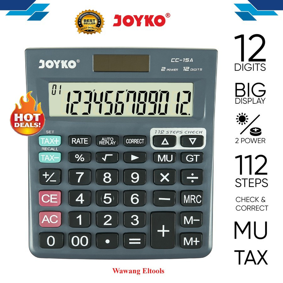 

Calculator / Kalkulator Joyko CC-15A / 12 Digits / Check Correct