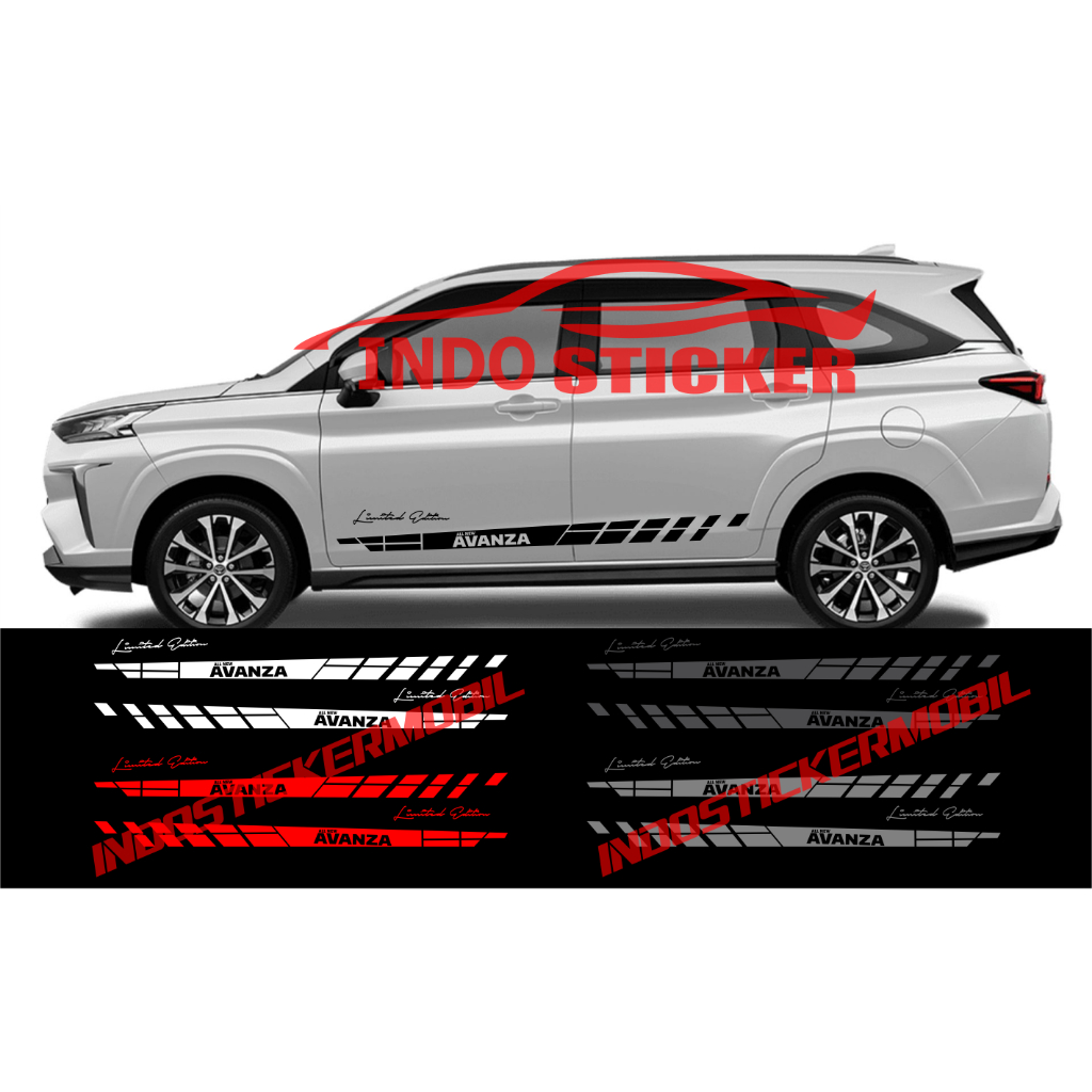 Sticker stiker mobil all new avanza cutting sticker mobil toyota all new avanza veloz