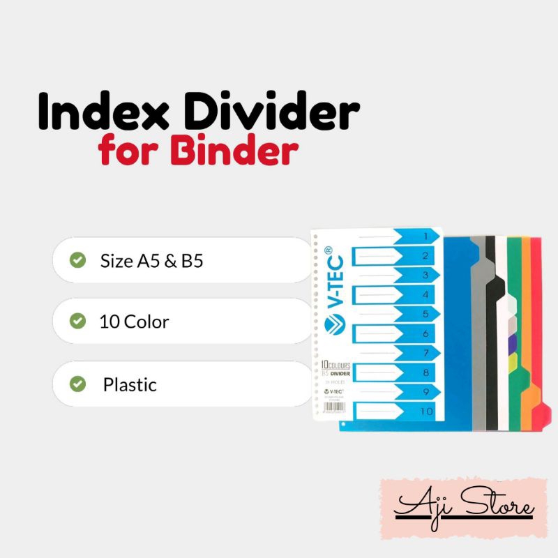 

Pembatas Binder (Index Divider) dan Sticky Notes