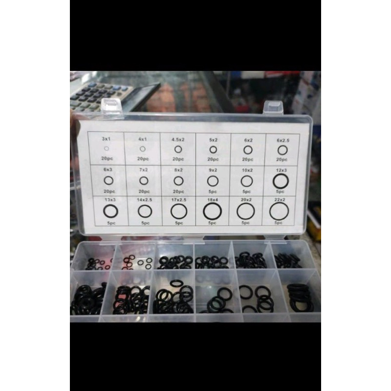 Oring set 225pc / O ring set / karet oring box 225pc / harga / set