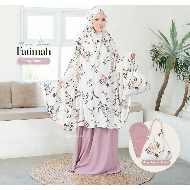MUKENA FATIMAH DEWASA JUMBO SET SAJADAH/ MUKENA MOTIF/MUKENA DEWASA/ MUKENA PREMIUM