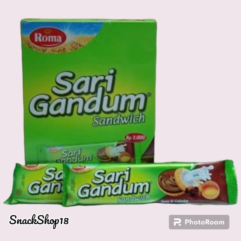 

Sari Gandum Sandwitch Susu Cokelat | 1 Box Isi 12 Bungkus @ 38.5 Gram