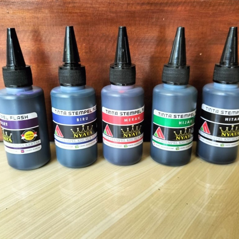 

StOck B4nyak TINTA STEMPEL FLASH MEDIA KERTAS ,isi,100 ml, ready 15 warna Harga pas