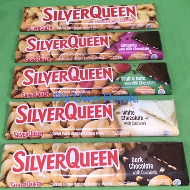 

R3adyst0ck Silverqueen 58gram/55gram cashew almond Fruit&nut dark white Sale of Month