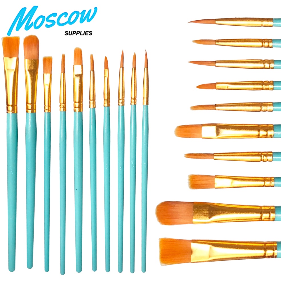 

[♙I88➢] Kuas lukis set isi 10 pcs biru Special