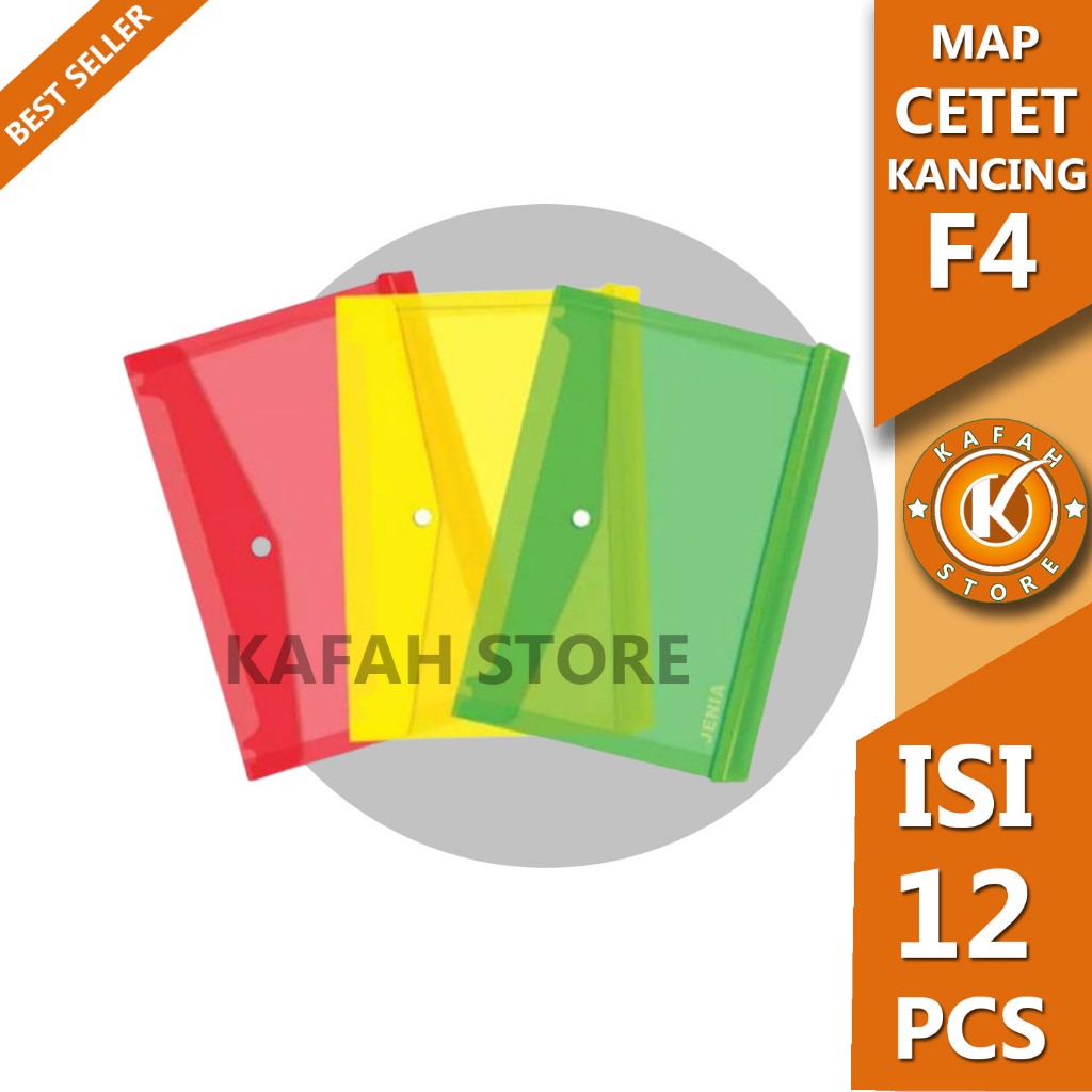 

MAP CETET KANCING WARNA TRANSPARAN F4 1 PAK ISI 12 PCS KAFAH STORE