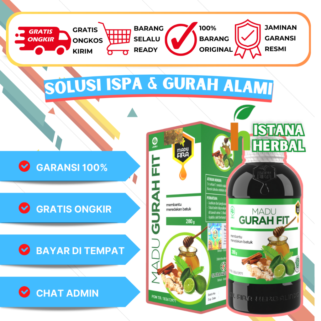 Obat Paru Paru TBC ISPA Batuk Menahun Herbal Gurah Bronfit Naturafit Madu Gurah Fit Gurah Bisa COD