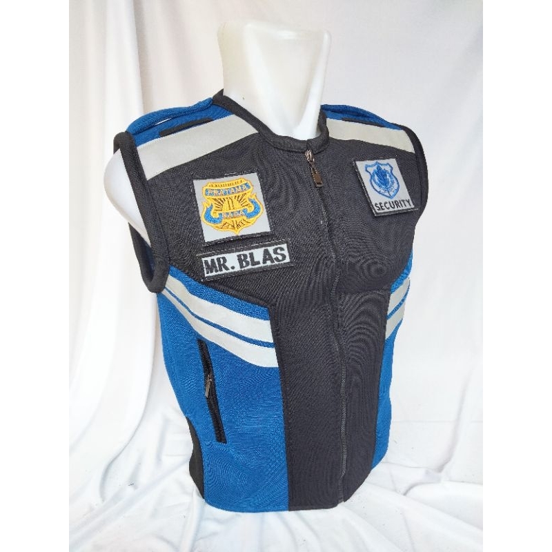 rompi security/rompi satpam  rompi security terbaru  rompi security jala tebal biru hitam