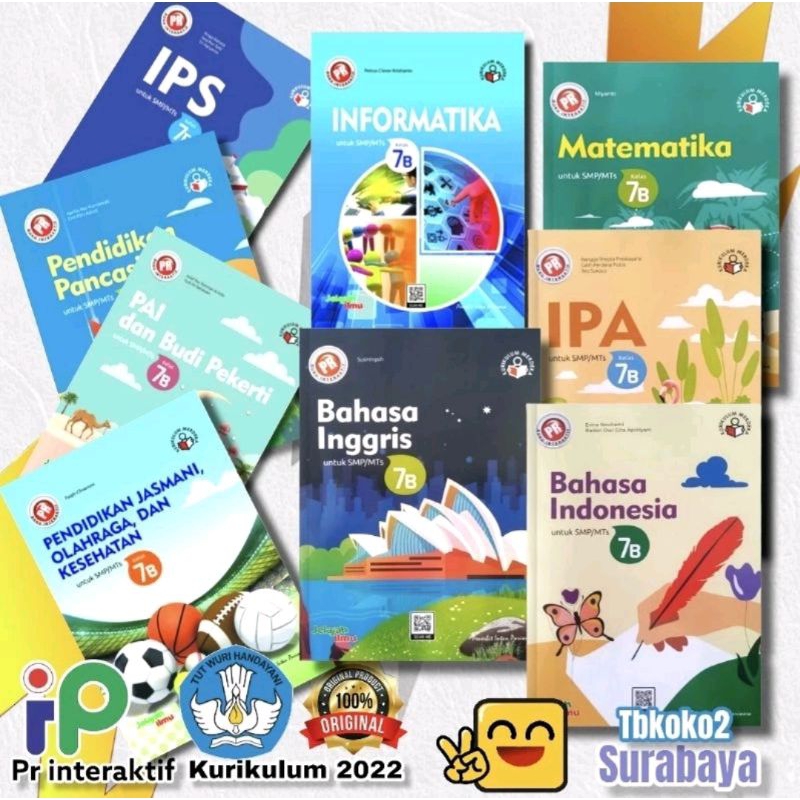 BUKU PR INTERAKTIF SMP KELAS 7 SEMESTER 2 LKS INTAN PARIWARA KURIKULUM MERDEKA 2024