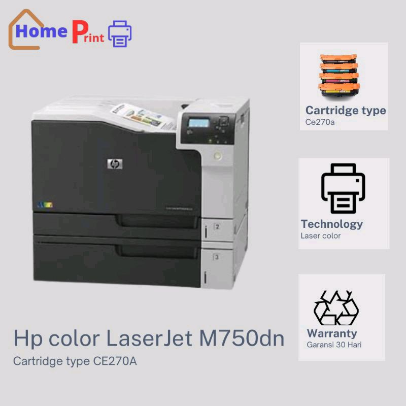 Printer hp LaserJet M750dn A3 warna