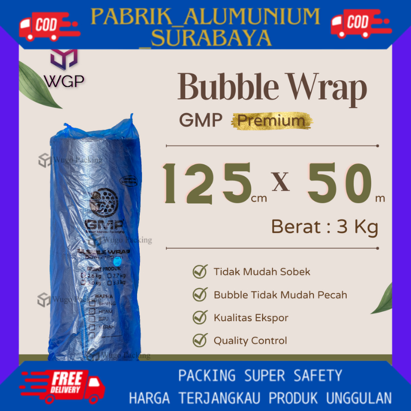

Bubble Wrap DKM Plus Premium Quality Termurah / Plastik Bubble Wrap Packing Online Shop Per Roll
