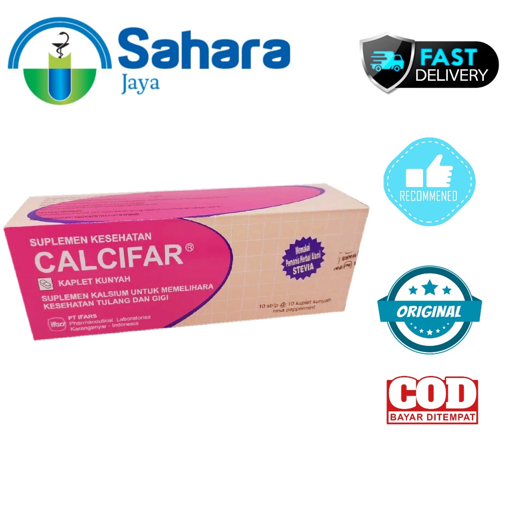 [SJ] Calcifar Box 100 Tablet / CALCIFAR TABLET PER BOX