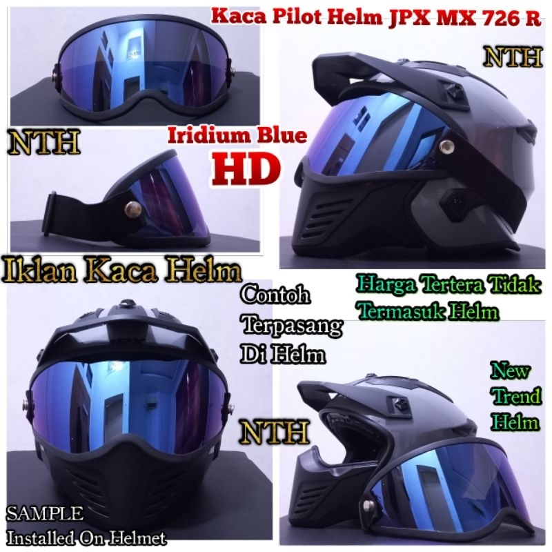 Kaca helm JPX 726 R.Visor Helm JPX 726R.Kaca Mata Helm JPX mx 726 R