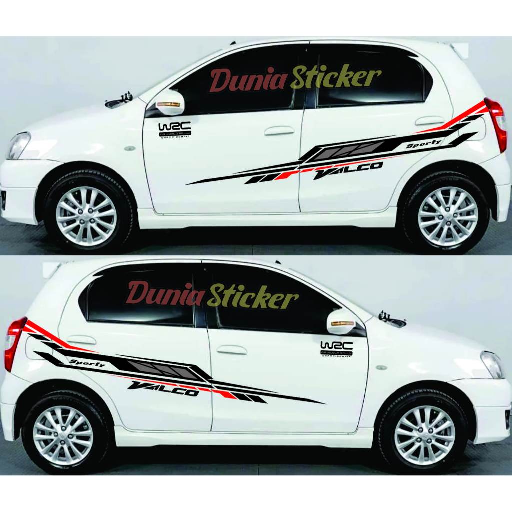 Stiker Cutting Mobil Etios Striping List Bodi Samping Mobil Toyota Etios Valco