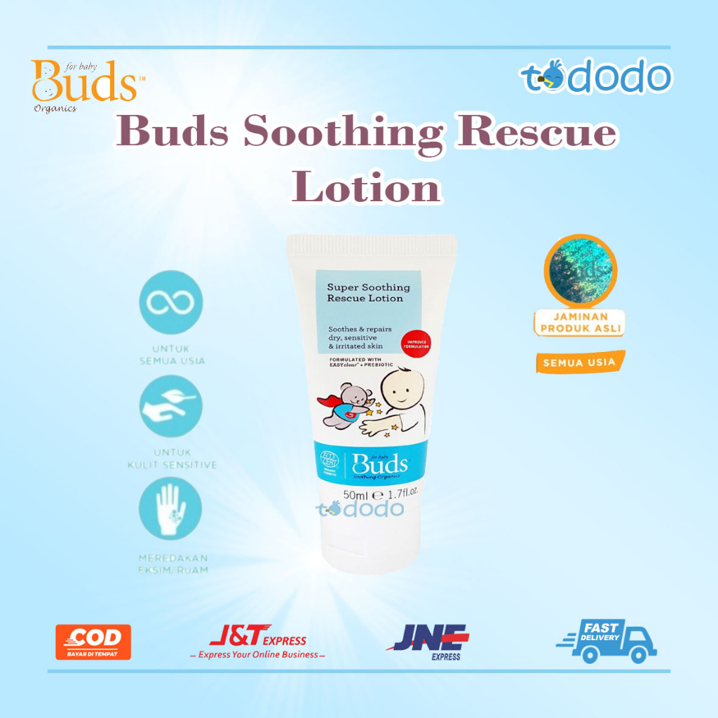 Buds Organic Super Soothing Rescue Lotion 50ml - Lotion Eksim Organik