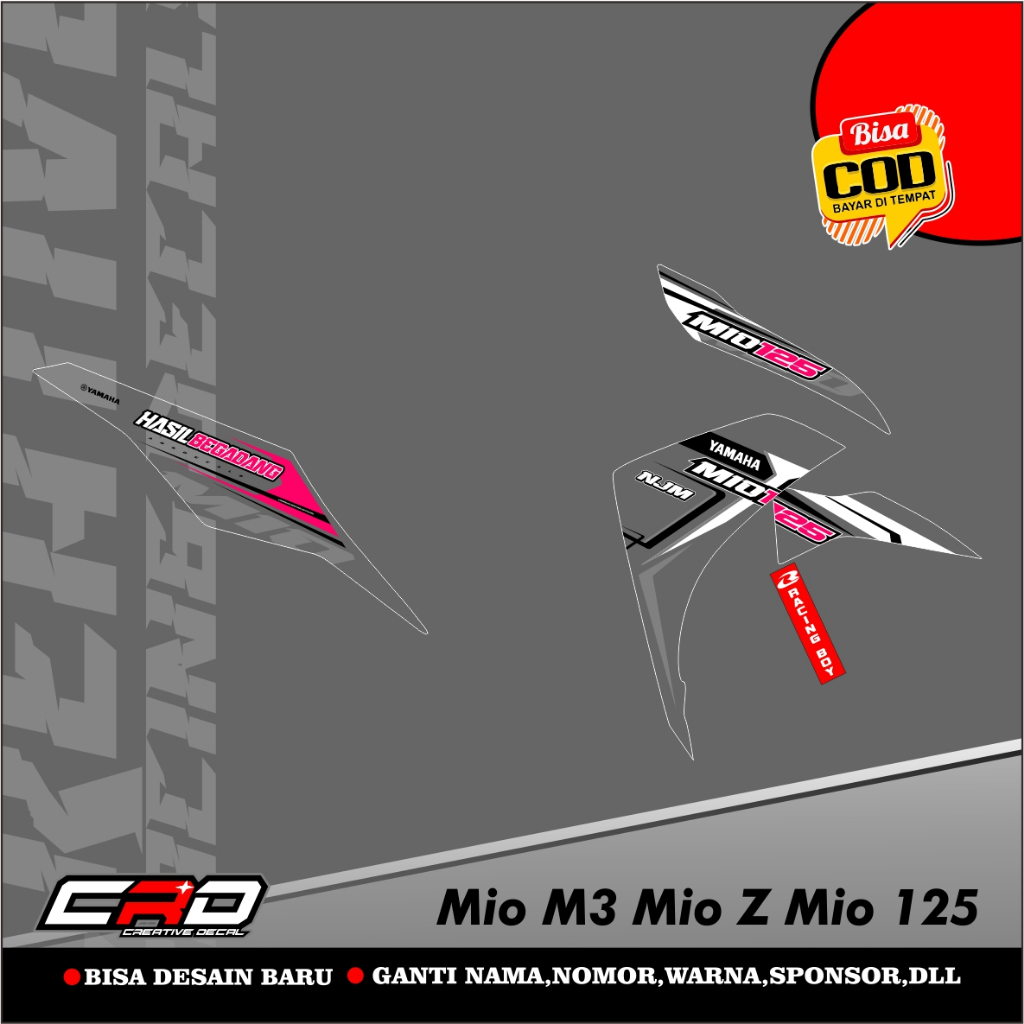 Stiker Transparan UV Mio M3 Decal Striping Mio M3 / Mio Z / Mio 125 Aksesoris Sepeda Motor Mio M3