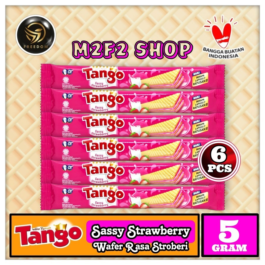 

Tango Wafer Sassy Strawberry Stick | Krim Stroberi Susu Stik - 5 gr (Kemasan 6 Pcs)