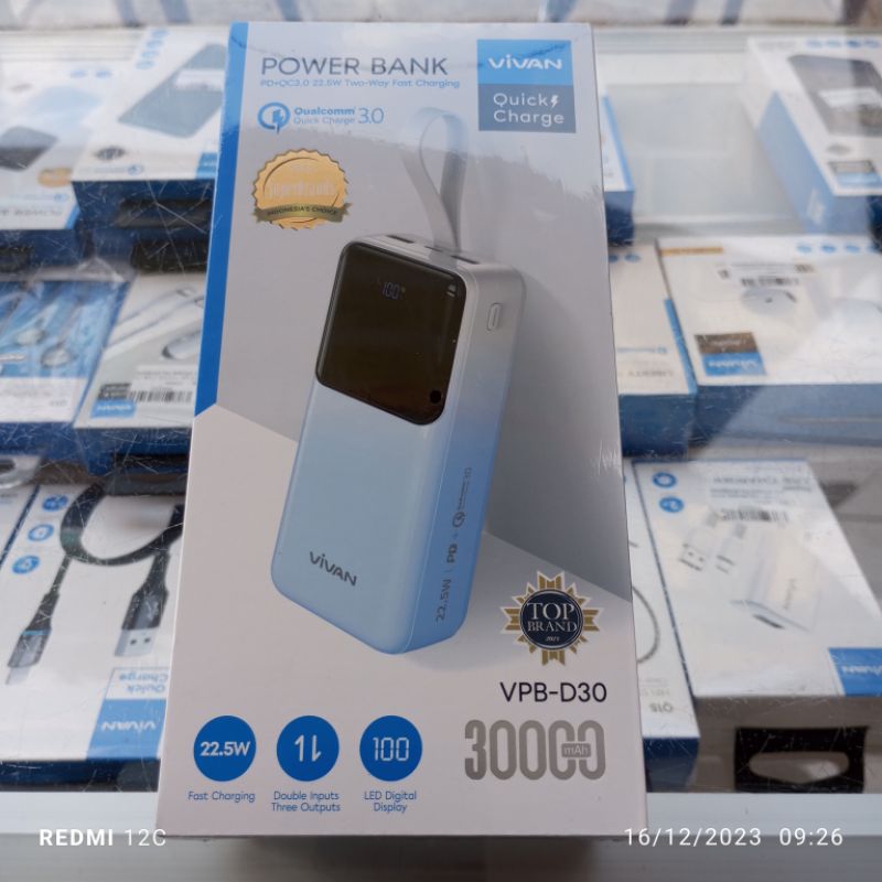 Powerbank Vivan 30000MAH VPB D30